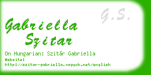 gabriella szitar business card