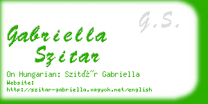 gabriella szitar business card
